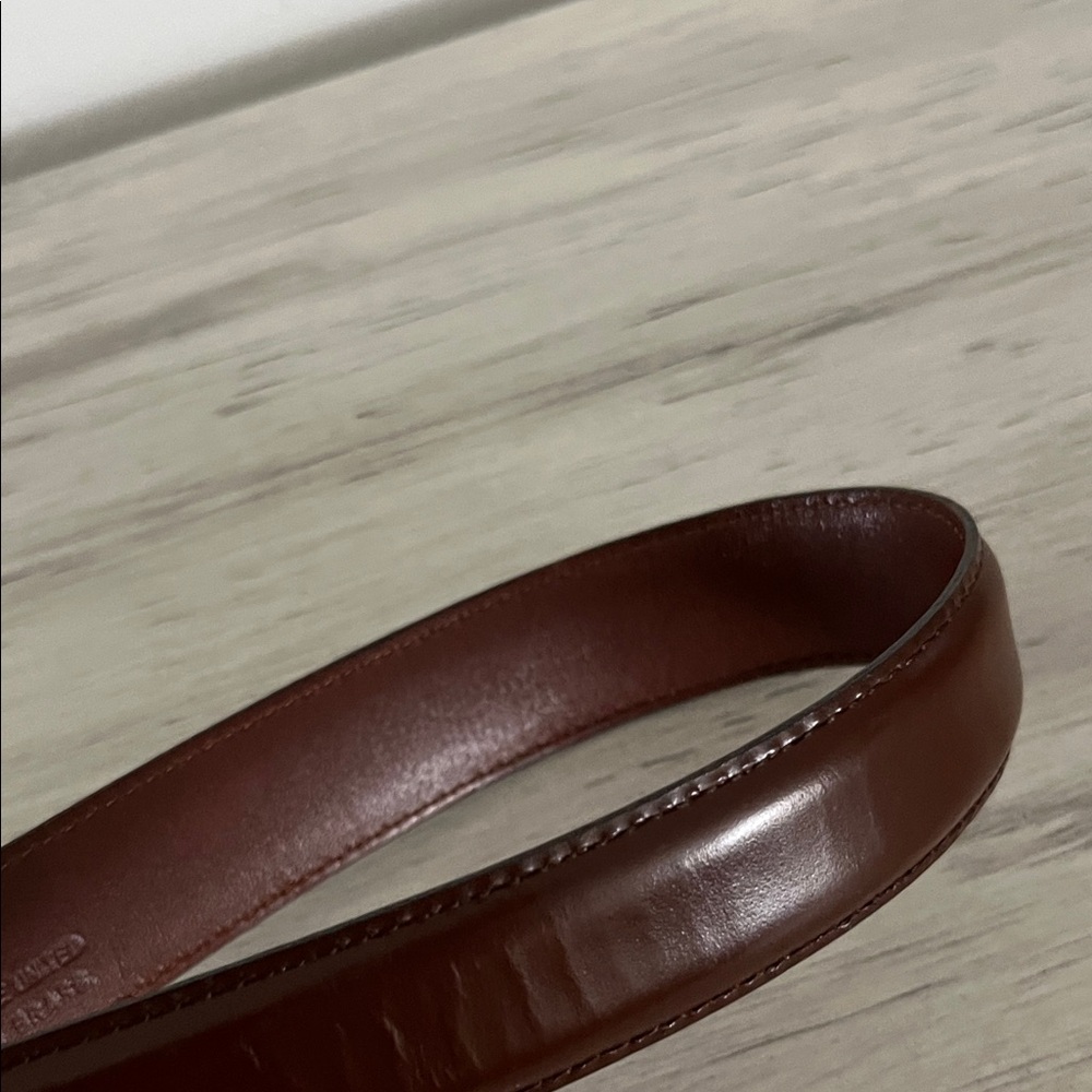 Coach Brown Leather Belt with Gold Buckle - Picture 11 of 11